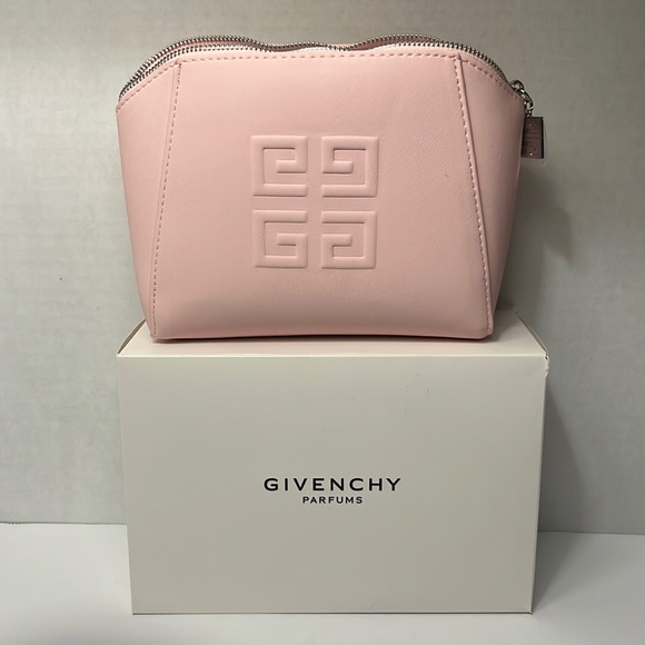 Givenchy Handbags - Brand New In Box Pink Silver Givenchy Parfums Cosmetic Bag
